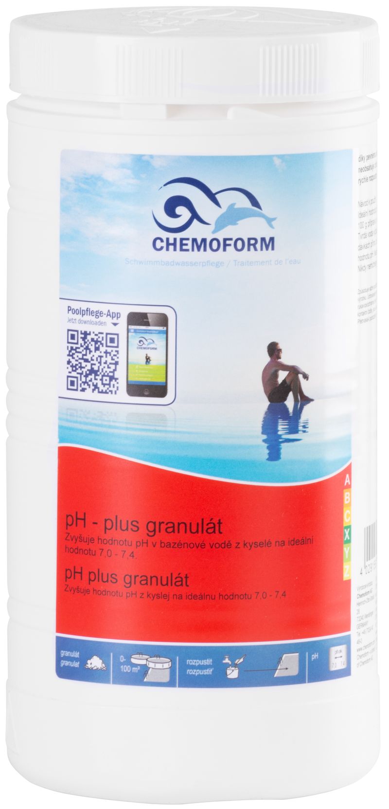 Prípravok do bazéna Chemoform 0811, pH mínus, granulát, bal. 1,5 kg