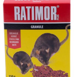 Návnada RATIMOR® Bromadiolon pellets, 150 g, na myši a potkany, granule