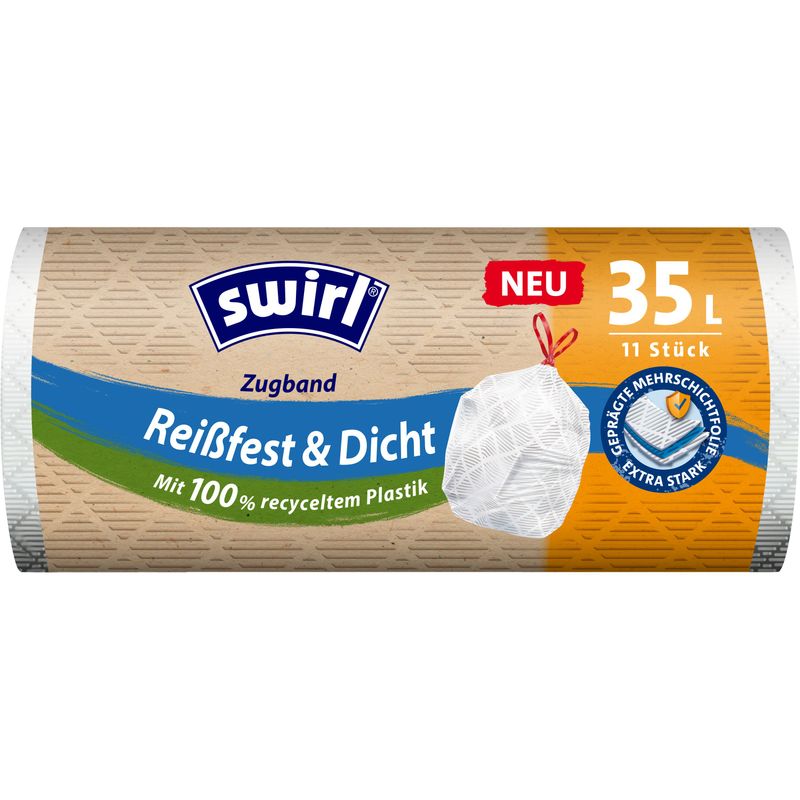 Vrecia Swirl, na odpad, zaťahovacie, biele, 35 lit., bal. 11 ks