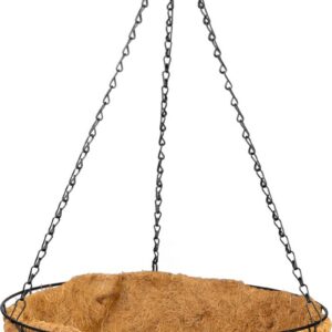 Vešiak Strend Pro, držiak na kvetináč, oceľ/kokos, visiaci, s retiazkou a háčikom, 40 cm