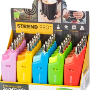 Zapaľovač Strend Pro, teleskopický, plynový, Sellbox 25 ks