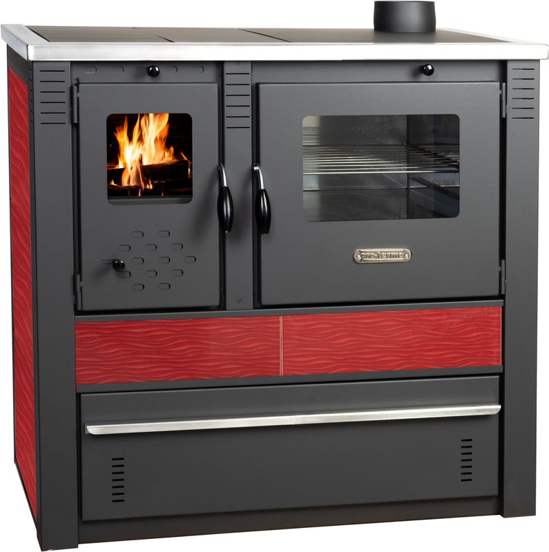 Sporák Pro PANONIA Ceramic,10kW, červený, pravý vývod