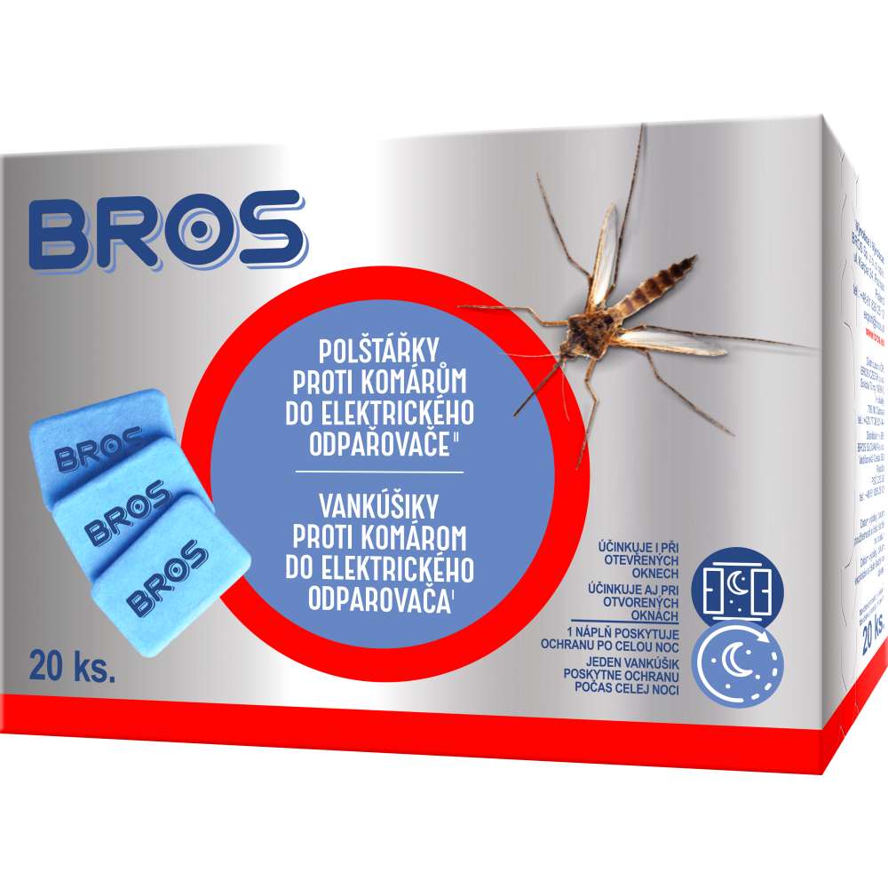 Komáre VANKÚŠIKY do elektrického odparovača 20ks BROS 24/K