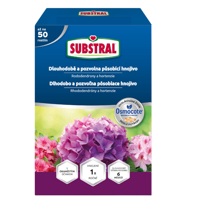 Hnojivo SUBSTRAL OSMOCOTE pre rododendrony a hortenzie 750g