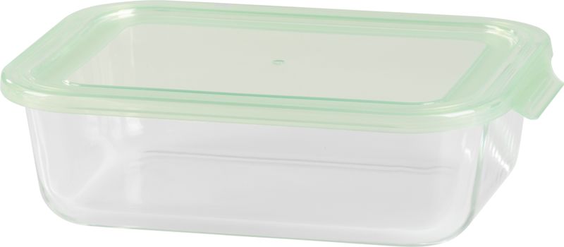Dóza MagicHome, sklenená, obdĺžníková, 1500 ml, s vekom, non-snap