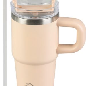 Termohrnček MagicHome, na kávu/čaj, 550 ml, so slamkou, nerez