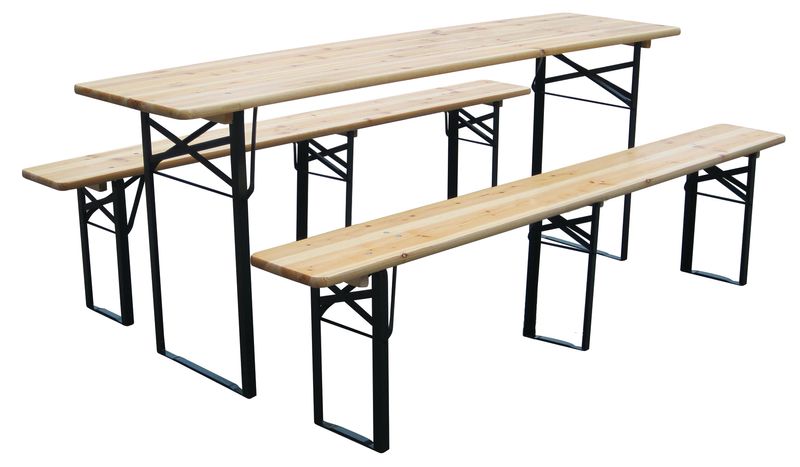 Set pivný DORTMUND Max, stôl 220x70x75 cm, 2x lavica 220x25x47 cm, drevo 27 mm