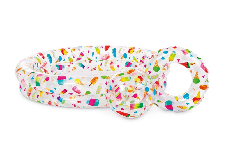 Bazénik Intex® 59460, Just so fruity Set, detský, nafukovací, koleso, lopta, 1,22x0,25 m
