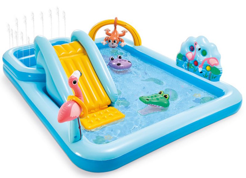 Bazén Intex® 57161, Jungle adventure play center, detský, nafukovacie detské ihrisko, 244x198x71 cm
