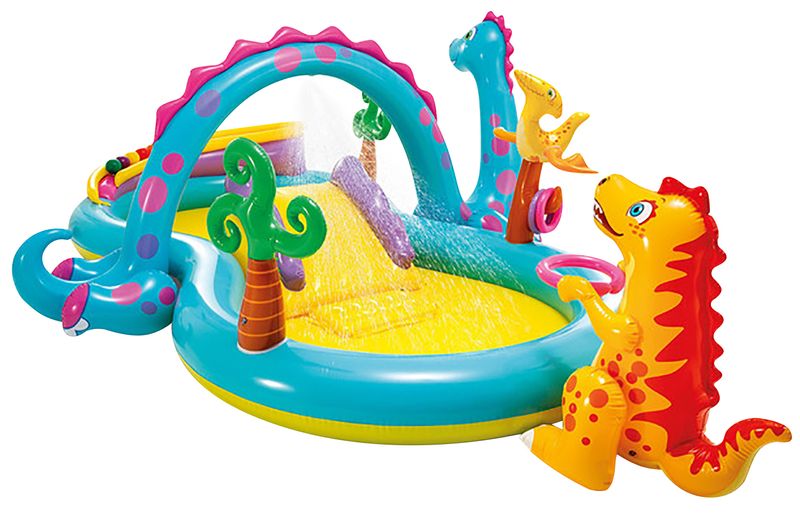 Bazénik Intex® 57135, Dinoland play center, detský, nafukovacie detské ihrisko, 302x229x112 cm