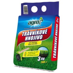 Trávnikové hnojivo 3kg AGRO CS s odnosným uchom 240/p SUPER CENA !