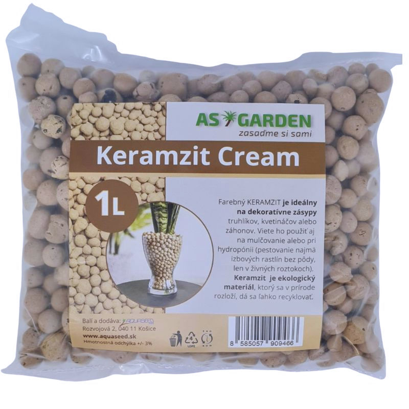 Keramzit 1l 8-16mm AS GARDEN krémový Cream