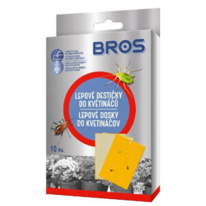 Dosky ŽLTÉ lepové izbové do kvetináčov 10ks BROS 20/K
