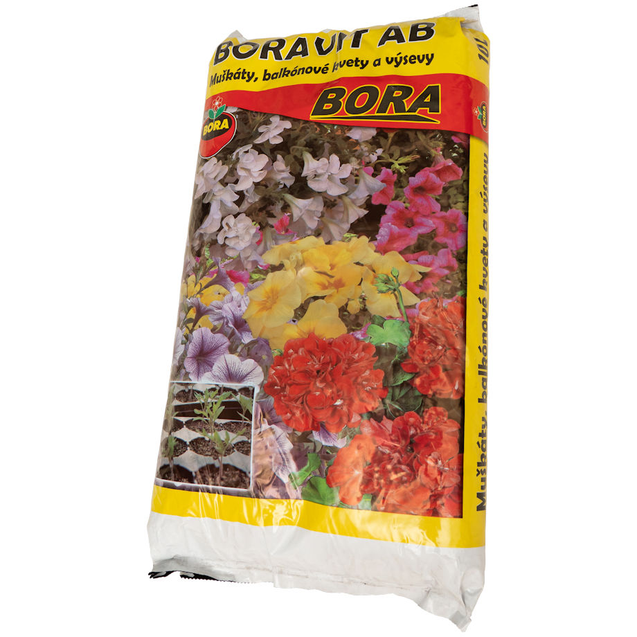 Substrát muškáty a balkónové kvety 10l BORAVIT AB 150/p