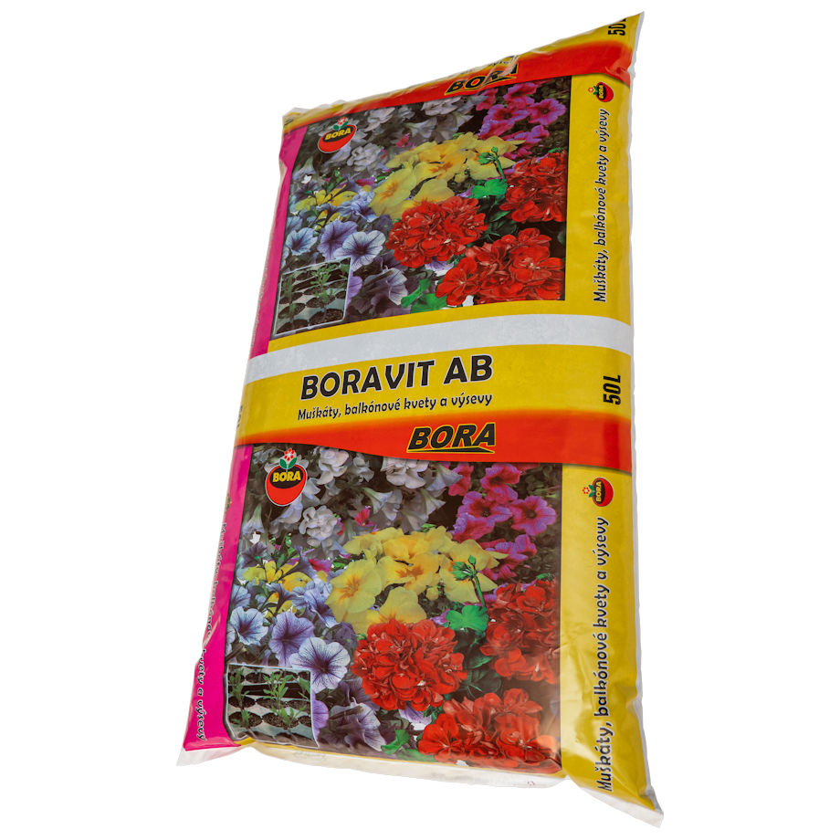 Substrát muškáty a balkónové kvety 50l BORAVIT AB 36/p