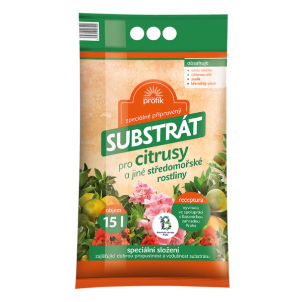 Substrát citrusy, stredomorské rastliny 15l PROFÍK 119/p