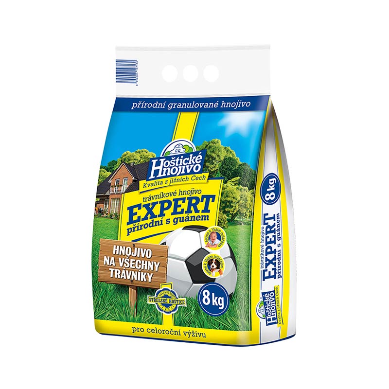 Trávnikové hnojivo EXPERT prírodné s guánom 8kg