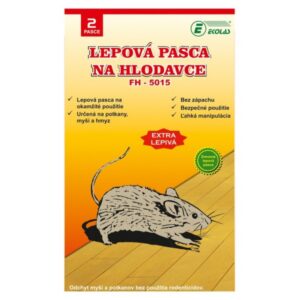 Myši lepová pasca DREVO 2ks EKOLAS 36/k