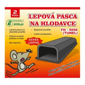 Myši lepová pasca TUNEL 2ks myši a hmyz EKOLAS 48/k