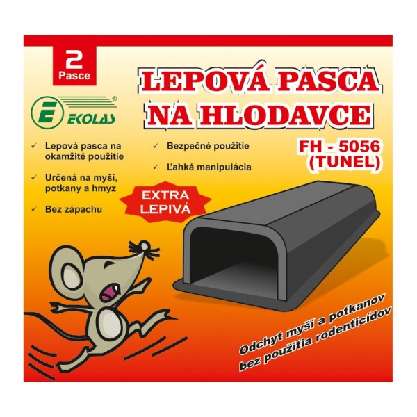 Myši lepová pasca TUNEL 2ks myši a hmyz EKOLAS 48/k