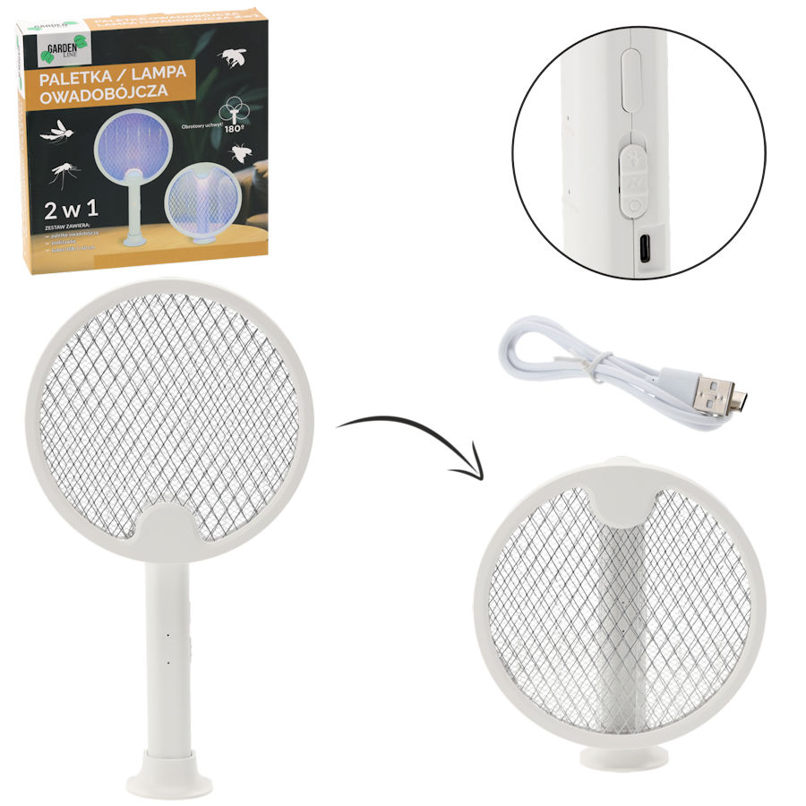 Komáre LAMPA proti hmyzu elektrická, USB nabíjanie 3 diódy