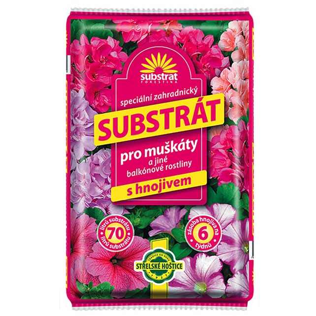 Substrát muškáty a balkónové kvety 70l FORESTINA 33/p