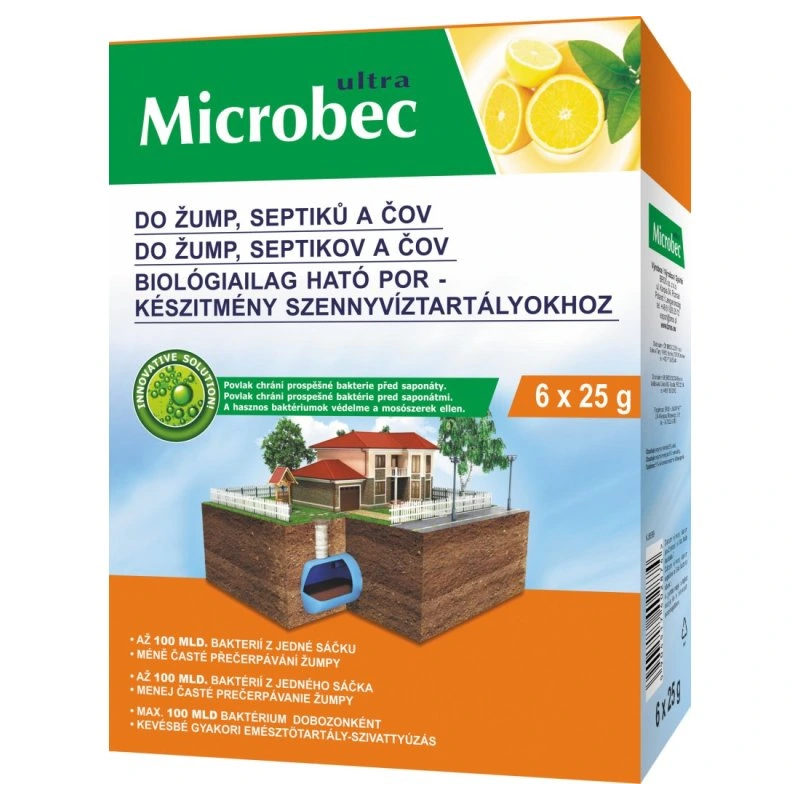 Microbec do ŽÚMP, SEPTIKOV A ČOV 6x25g 12/K