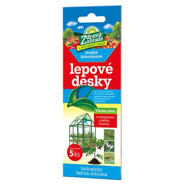 Dosky MODRÉ lepové strapky ZDRAVÁ ZÁHRADA 5ks