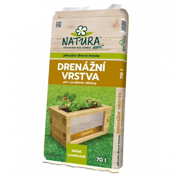 Substrát drenážna vrstva na vyvýšené záhony 70l NATURA 36/P