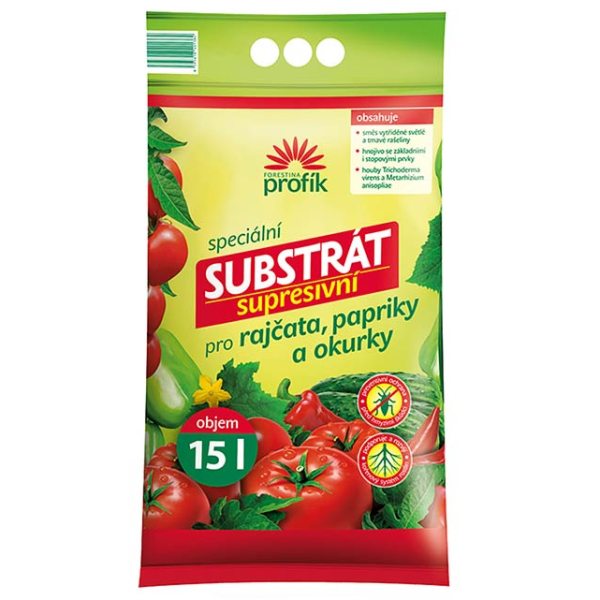 Substrát rajčiaky, papriky, uhorky 15l SUPRESÍVNY PROFÍK 119/p
