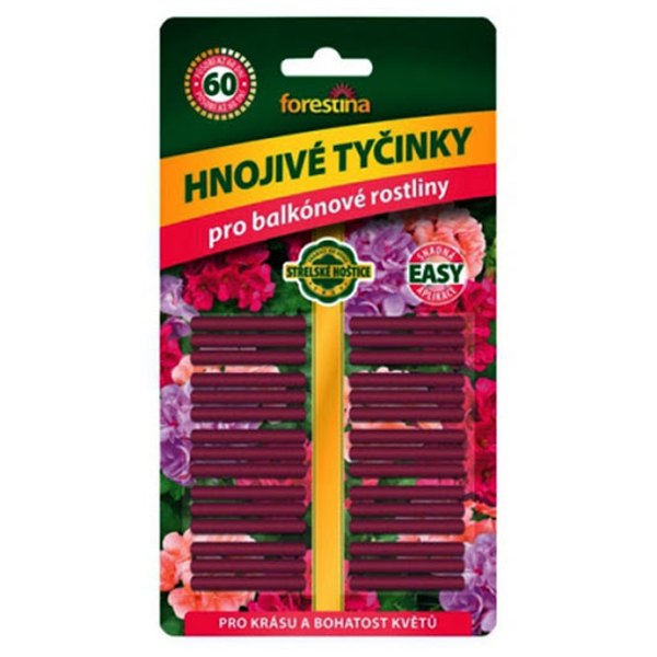 Tyčinkové hnojivo FORESTINA balkónové kvety 10/k