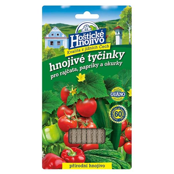 Tyčinkové hnojivo HOŠTICKÉ rajčiak, uhorka, paprika 10/k