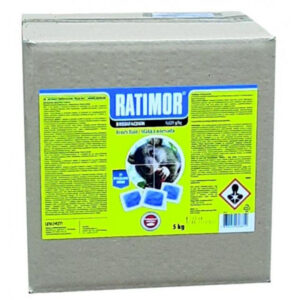 Myši mäkká návnada 5kg RATIMOR Brodifakum box