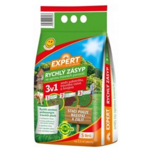 Trávniková náplasť EXPERT 5l 3v1 substrát,tráva,hnojivo 250/p