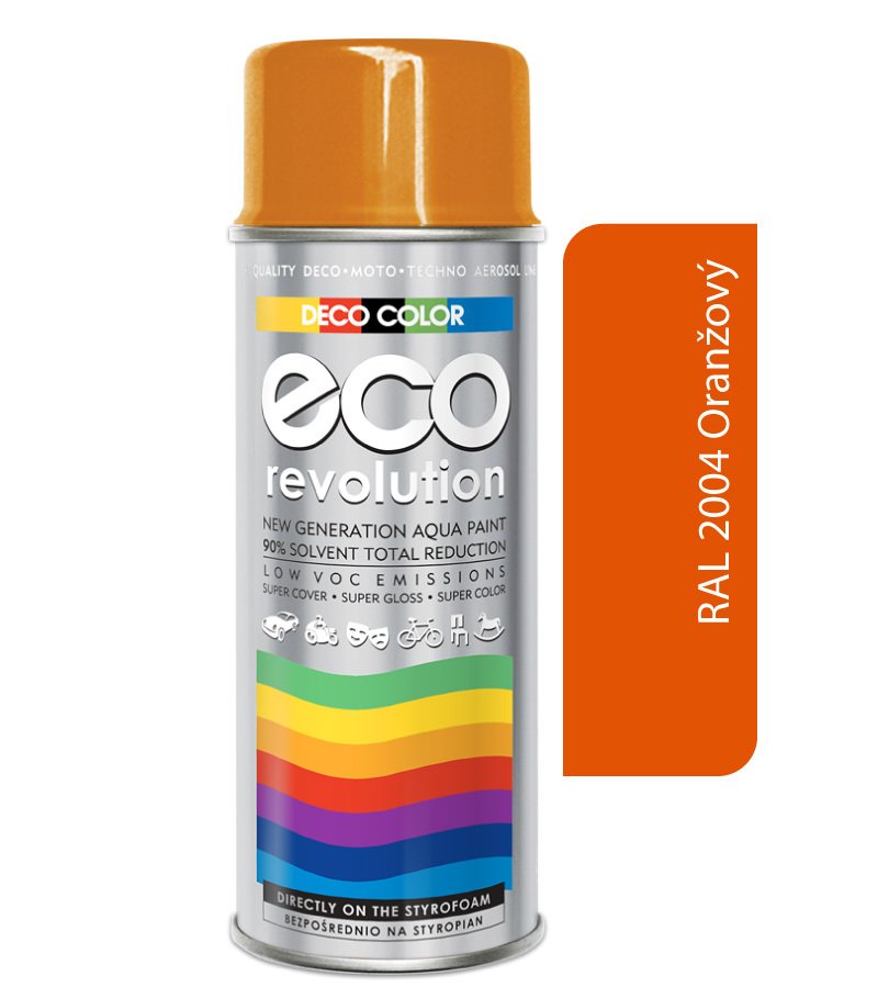 Deco color Eco Revolution - RAL 2004 oranžový 400ml