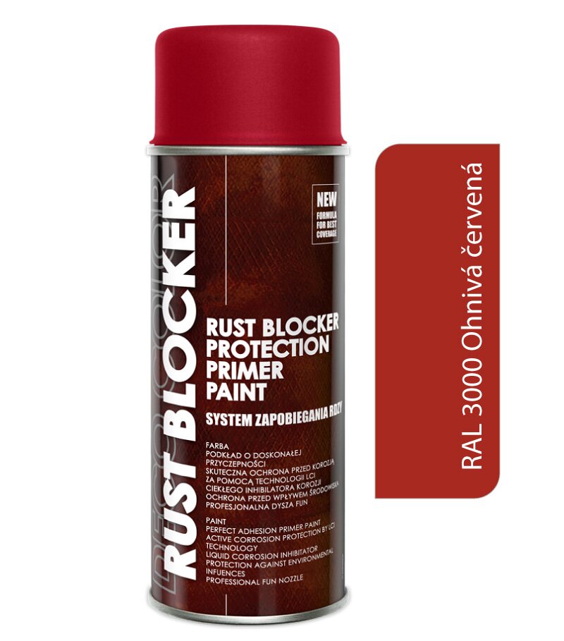 Deco color Rust Blocker 4v1 ohnivá červená RAL 3000 - priamo na hrdzu 400ml
