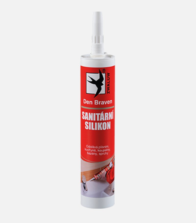 Den braven Den Braven, Sanitárny silikón biely 280ml