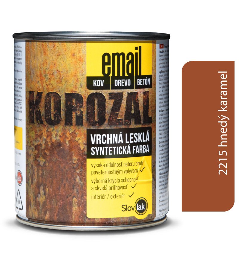Slovlak Korozal EMAIL 2215 hnedý karamel 3kg
