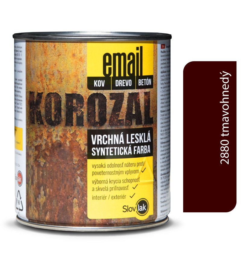 Slovlak Korozal EMAIL 2880 tmavohnedý 3kg