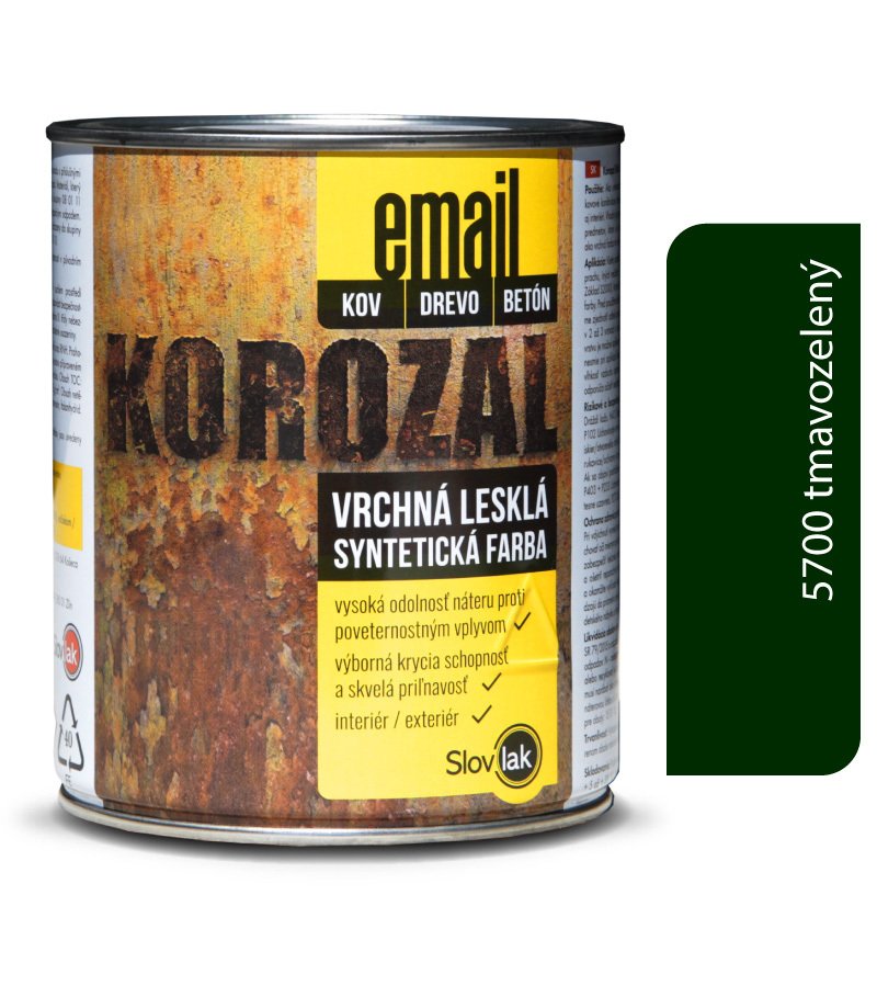 Slovlak Korozal EMAIL 5700 tmavozelený 3kg