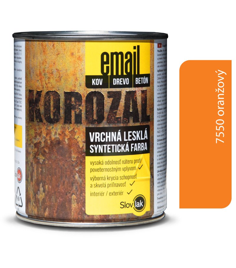 Slovlak Korozal EMAIL 7550 oranžový 3 kg