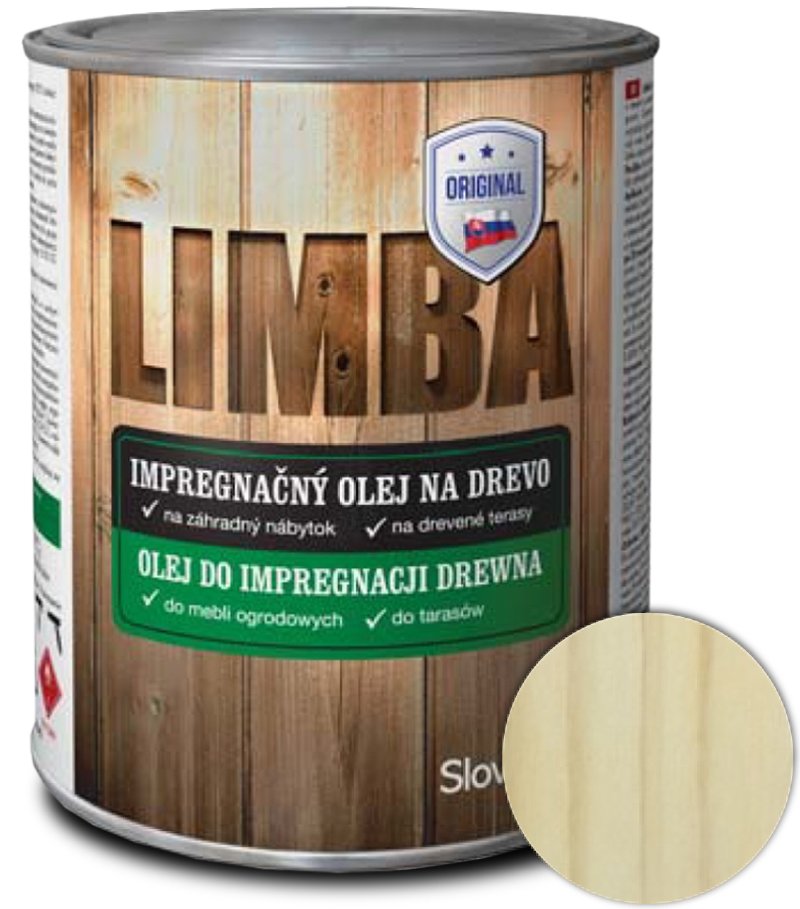 Slovlak LIMBA Impregnačný olej na drevo, bezfarebný 2,5l