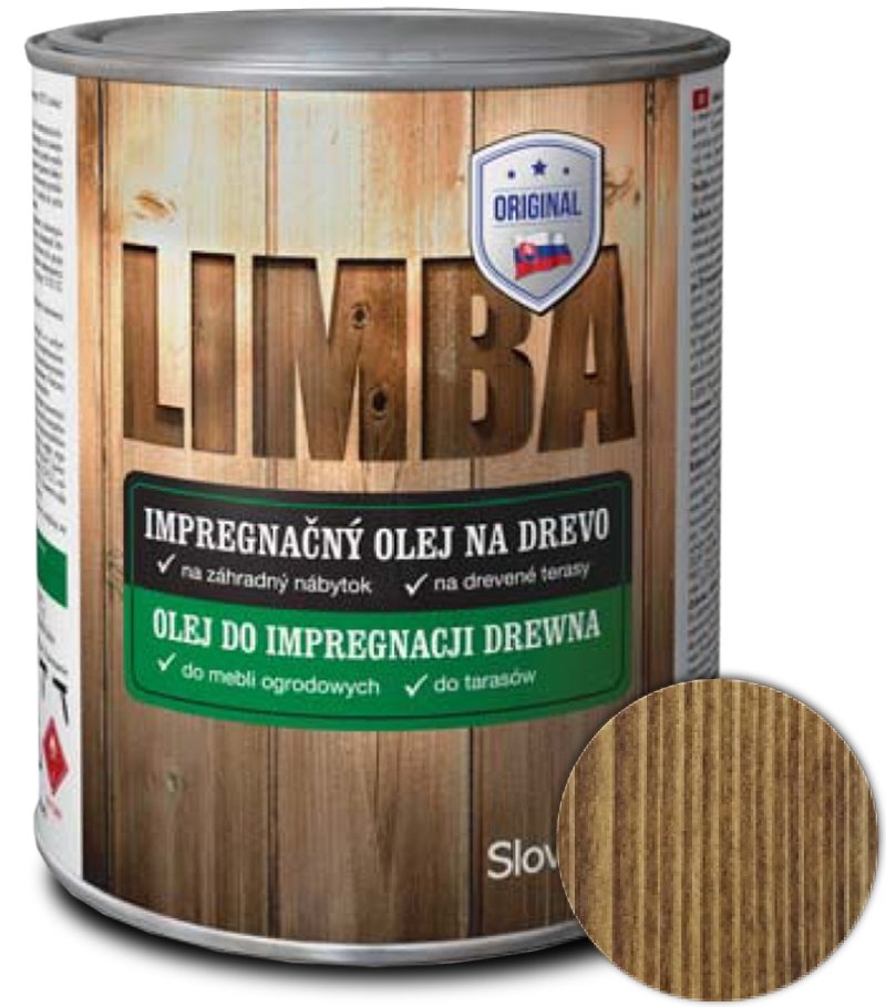 Slovlak LIMBA Impregnačný olej na drevo, dub 2,5l