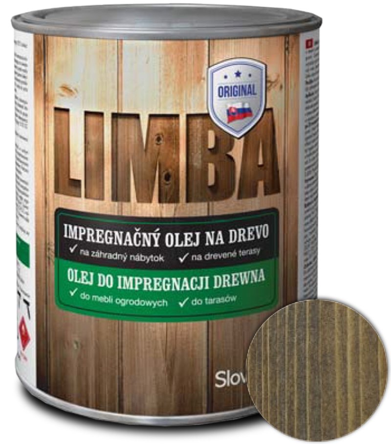 Slovlak LIMBA Impregnačný olej na drevo, orech 0,7l