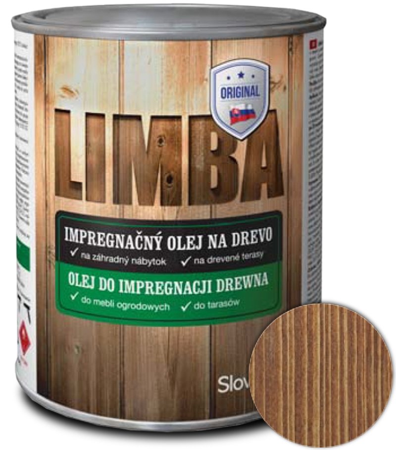 Slovlak LIMBA Impregnačný olej na drevo, teak 2,5l