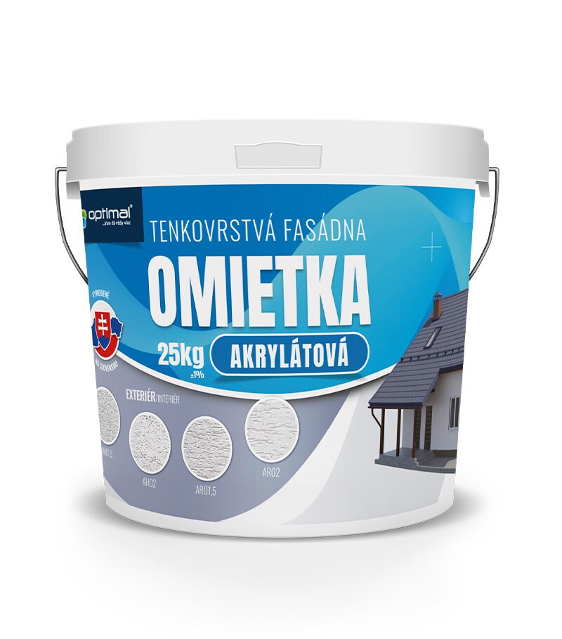 Optimal Omietka AHO 1,5 25kg B - akrylátová hladená omietka 1,5mm, báza B