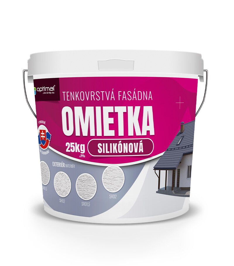 Optimal Omietka SRO 2,0 25kg B - silikónová ryhovaná omietka 2,0mm, báza B