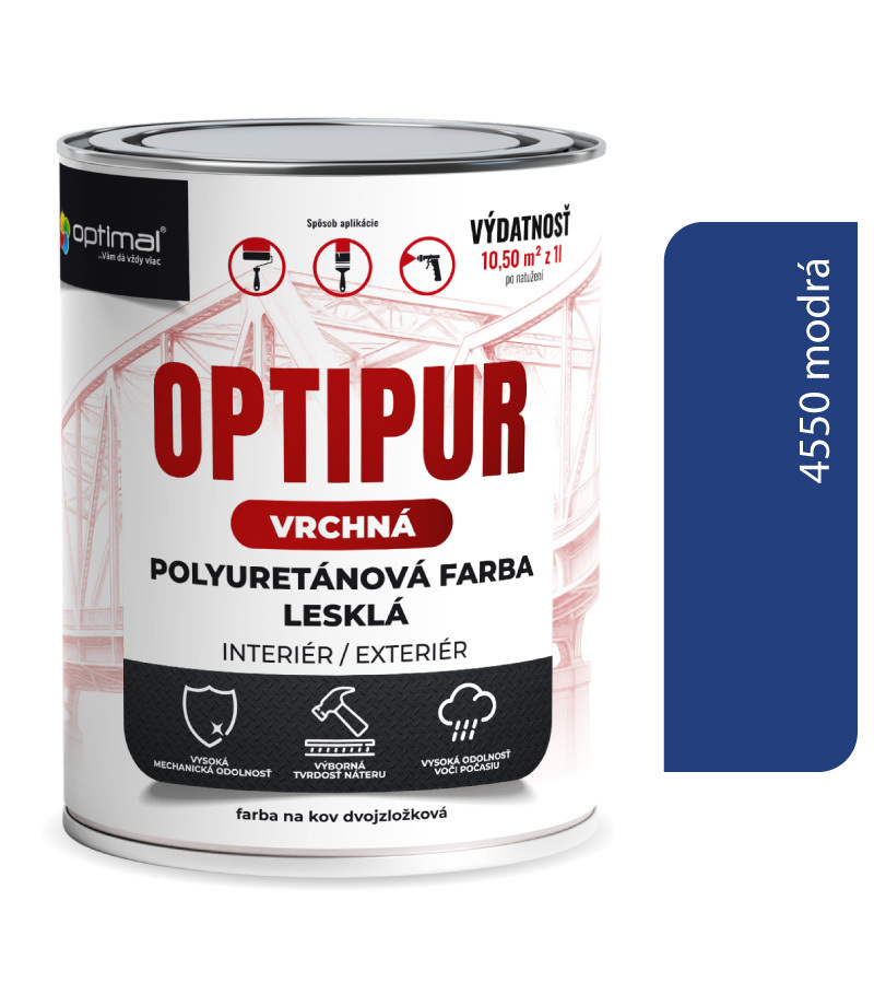 Optimal OPTIPUR Vrchná polyuretánová farba lesklá 4550 0,7l