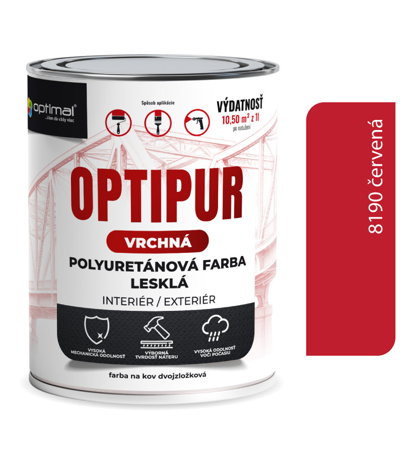 Optimal OPTIPUR Vrchná polyuretánová farba lesklá 8190 0,7l