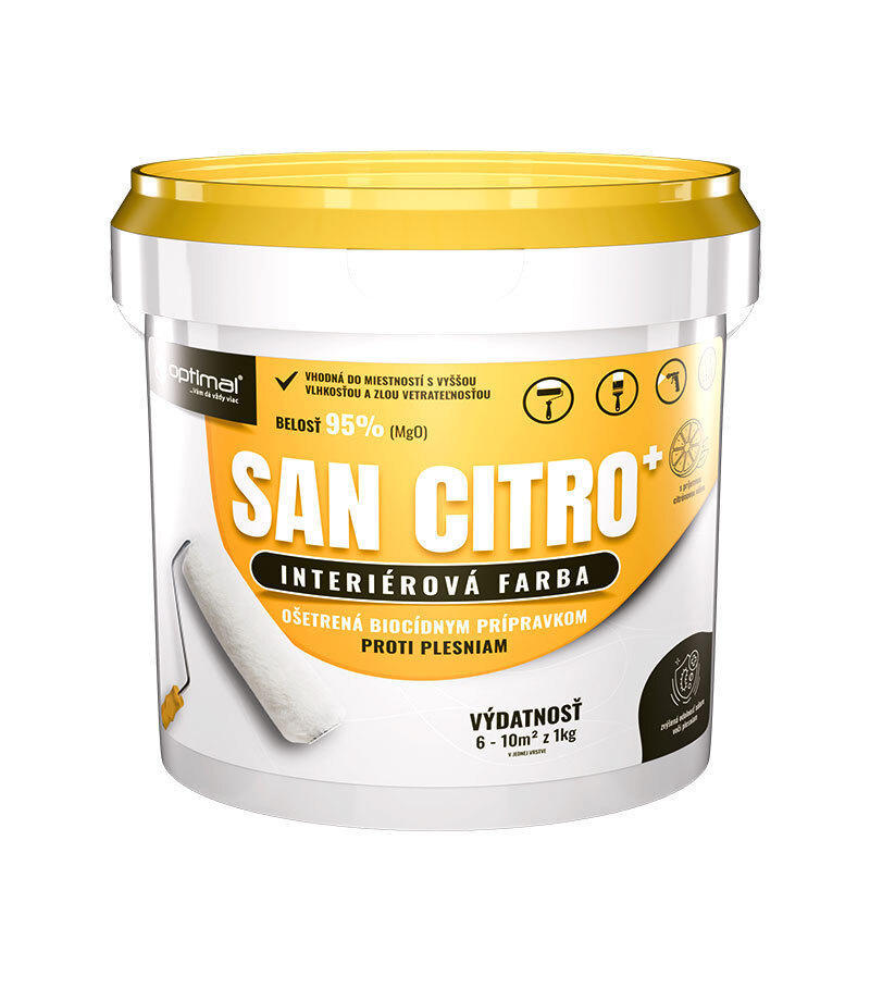 Optimal SAN Citro+ - farba s biocídnym prípravkom proti plesni 1kg